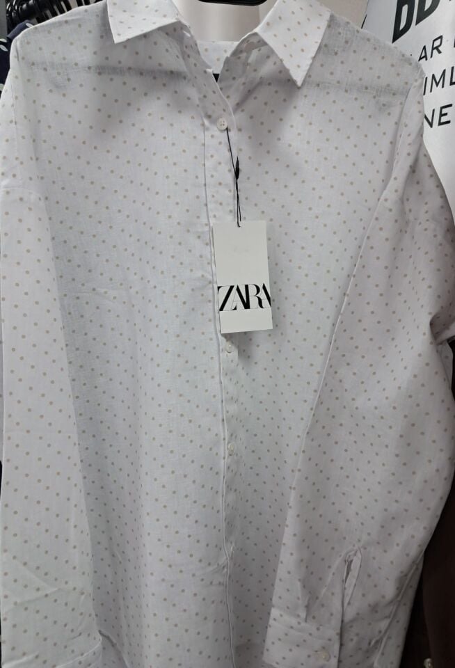 Zara Kadın Puantiyeli Gömlek