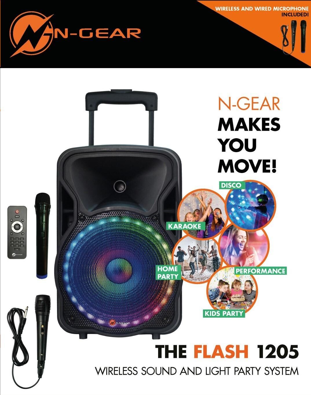 N-Gear Kablosuz Ses ve Işık Parti Sistemi (Theflash 1205)