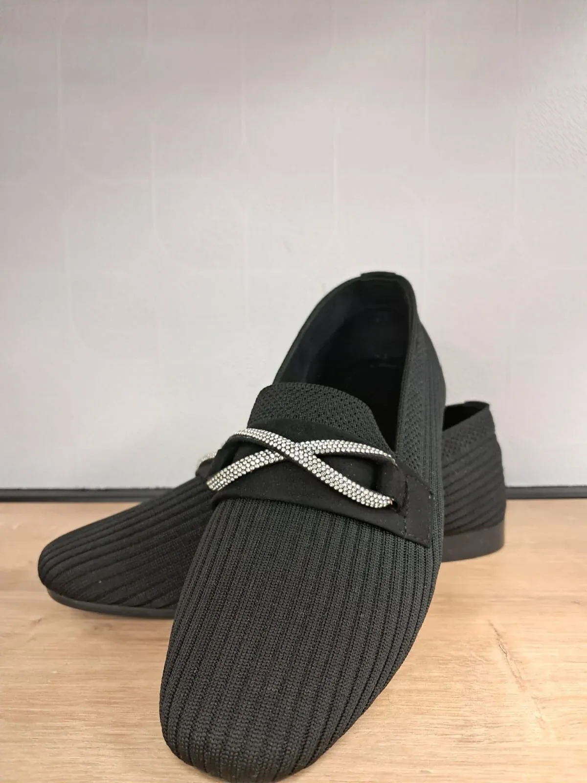 Kadın Taş Detaylı Triko Ayakkabı