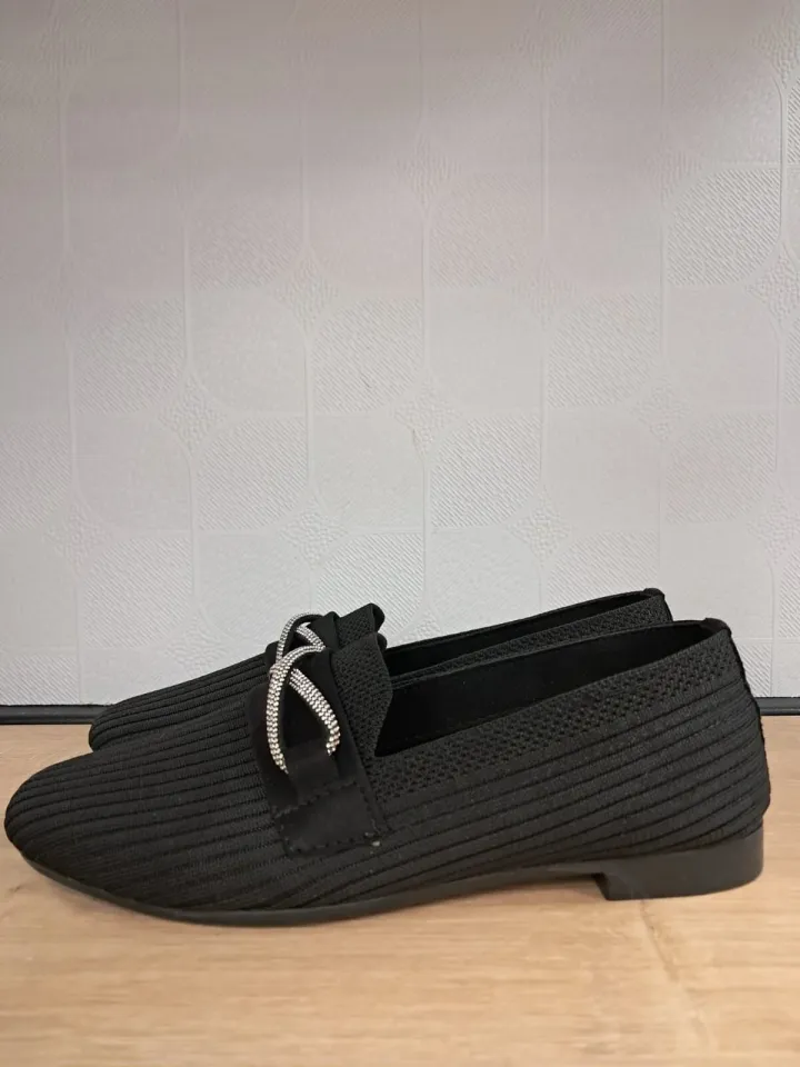 Kadın Taş Detaylı Triko Ayakkabı