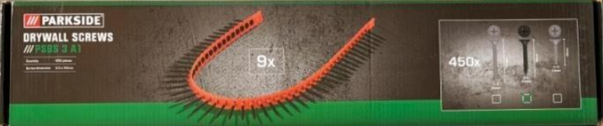 Parkside Şeritli Matkap Uçlu Vida (Drywall Screws)