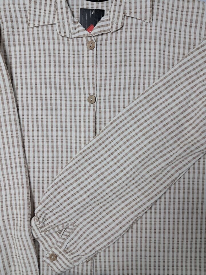 Bezzare Collection Kadın Çizgili Gömlek Tunik